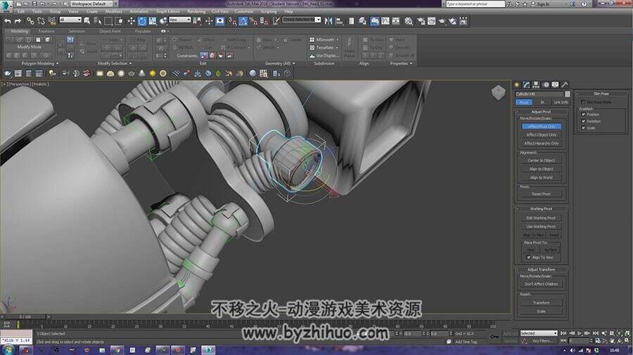 3dsMax建模视频教程  高精度机器人建模教学 附源文件