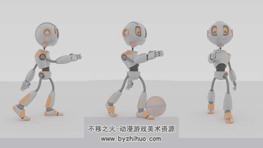Blender角色动画视频教程 卡通机器人动作动画制作教学 附源文件