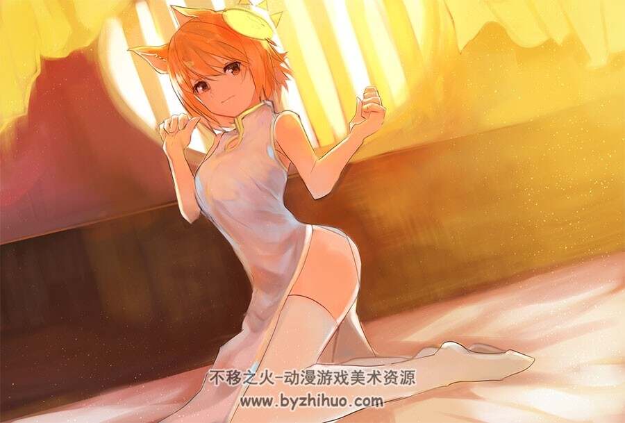 乖巧女生白丝系列 二次元动漫插画壁纸美图资源分享 1084p