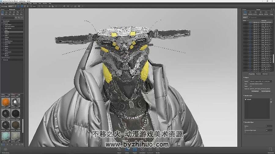 ZBrush角色雕刻视频教程 高精科幻角色制作视频教程 附源文件
