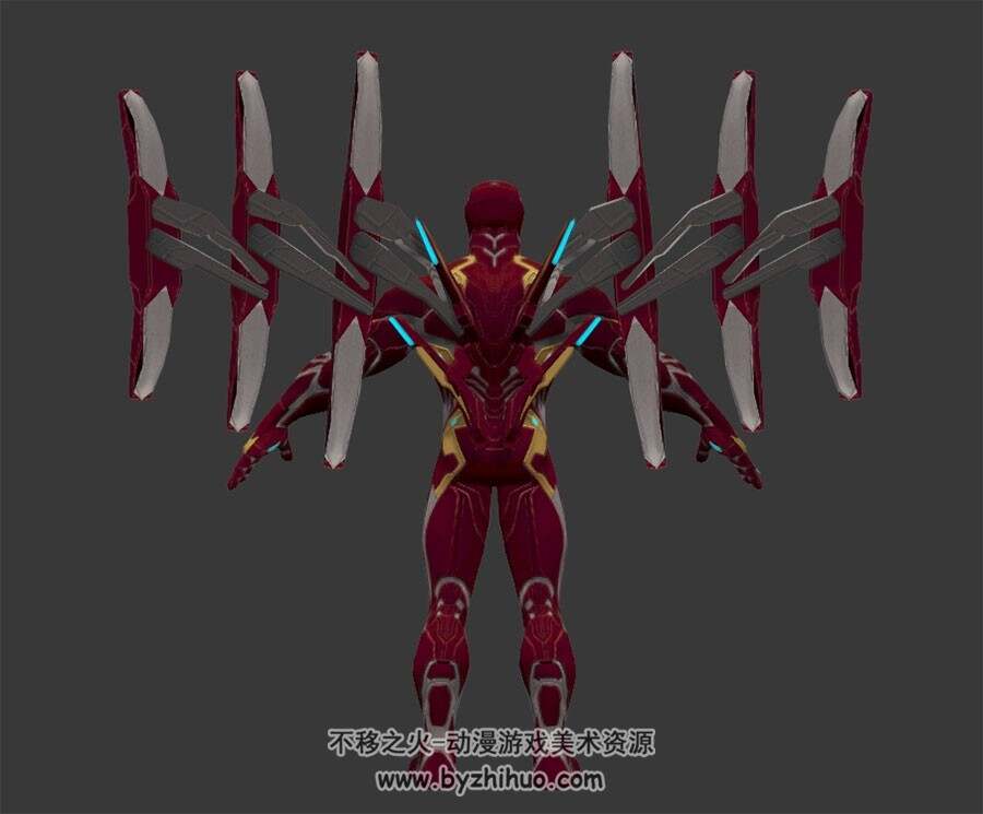 复联3 4 漫威英雄人物钢铁侠3D模型下载 FBX格式