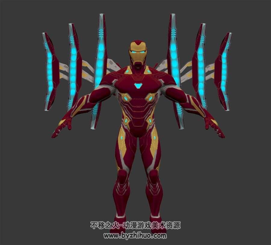 复联3 4 漫威英雄人物钢铁侠3D模型下载 FBX格式