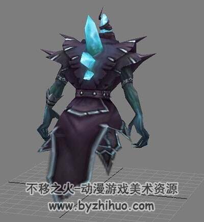魔幻风游戏不死系幽灵怪物3D模型 Maya格式下载