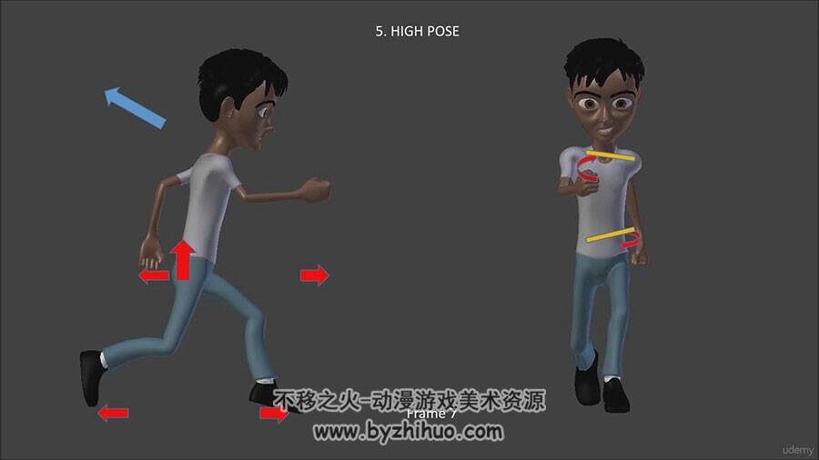 Blender角色动画技术视频教程 角色动作动画制作教学