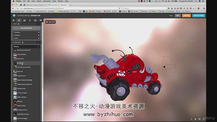 Maya玩具建模视频教程 卡通汽车模型制作实例教学 附源文件