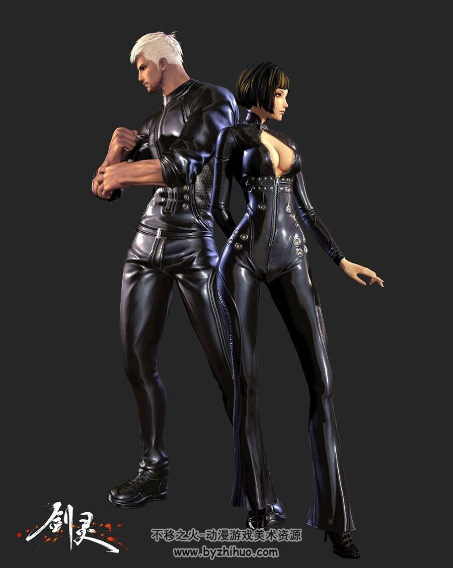 游戏人物剑灵服装3D渲染原画作品美术素材分享下载 198P