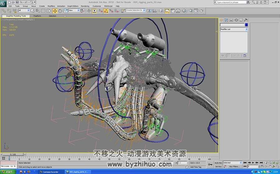 3dsmax怪物模型制作视频教程 机械武器与怪兽实例教学 附源文件