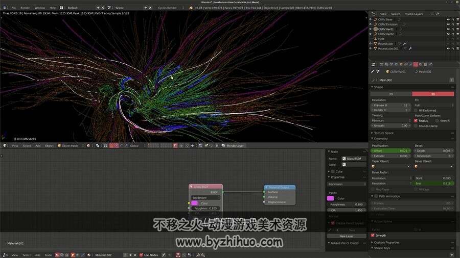 Blender视觉特效动画视频教程 科幻特效角色制作渲染教学 附源文件