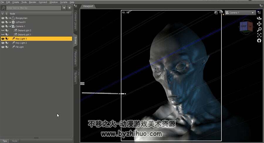DAZ角色肖像模型制作视频教程 外星人头部模型制作教学