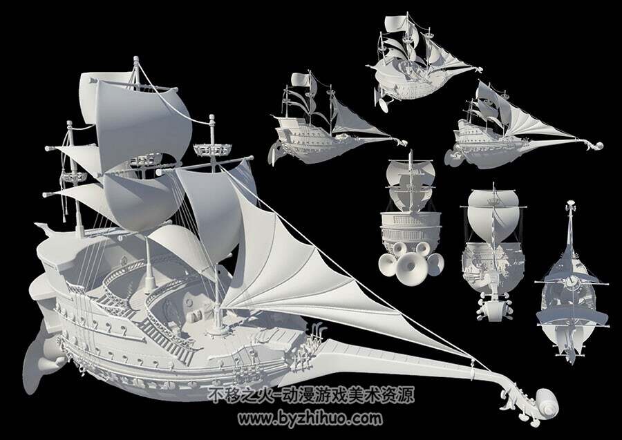 未来星际科幻飞船机械原画概念设定图集分享下载 253P