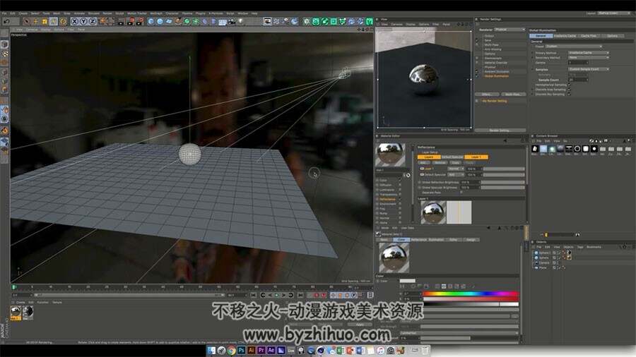 C4D HDRIs创建逼真全景环境灯光照明视频教学教程