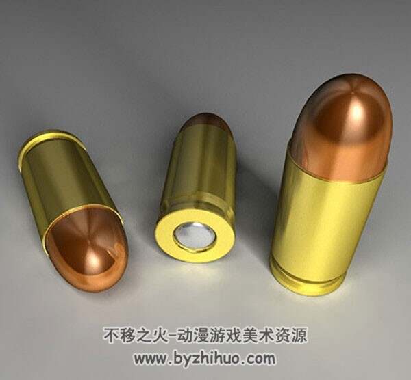 9毫米子弹c4d模型 9mm Bullet