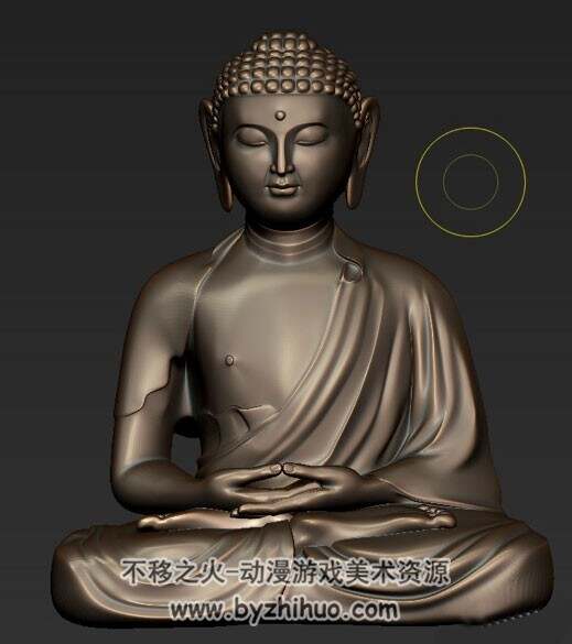 Buddha 中式坐佛佛像3D模型下载 Maya OBJ格式