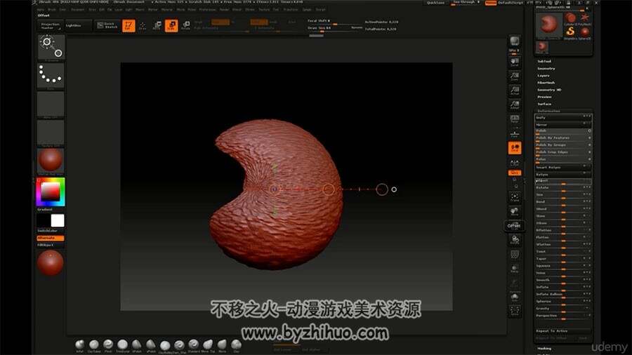 Zbrush模型雕刻视频教程 三维角色雕刻基础入门教学