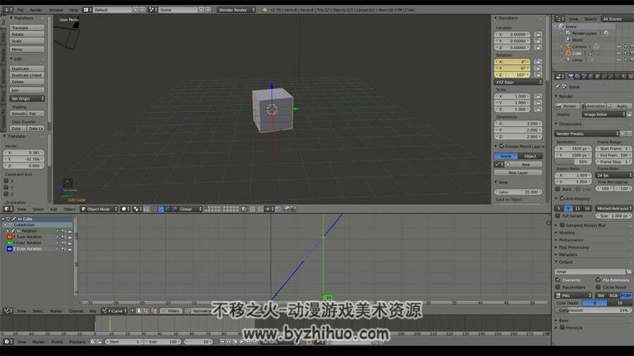 Blender3D动画核心技术视频教程 软件动画技术教学 附源文件