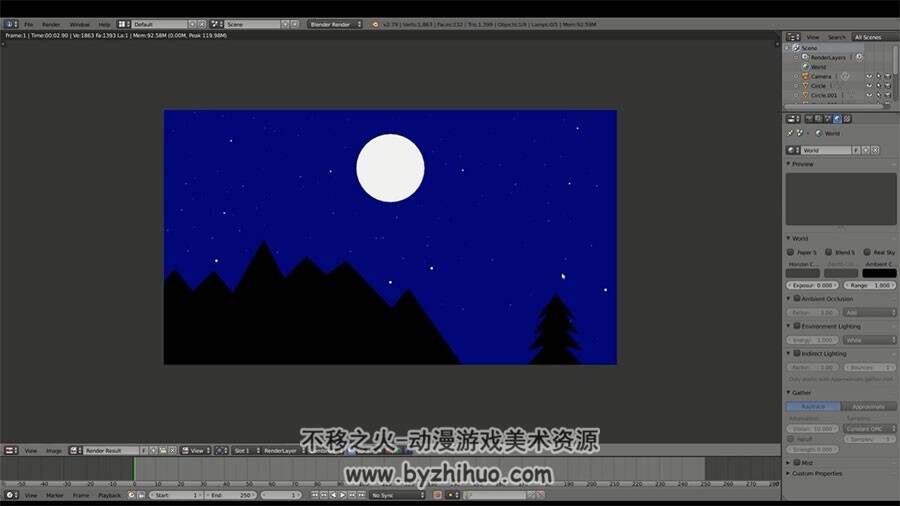 Blender3D动画核心技术视频教程 软件动画技术教学 附源文件