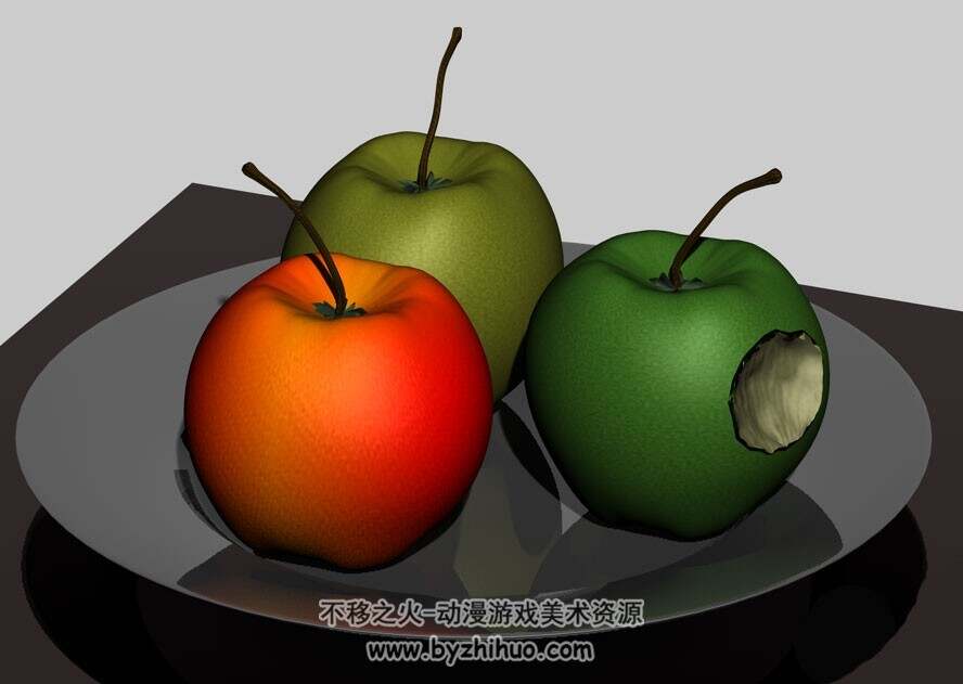 Apple C4D水果苹果模型分享下载