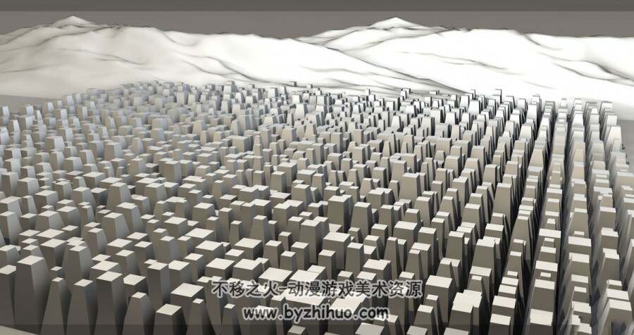 山势地形3D模型c4d格式下载