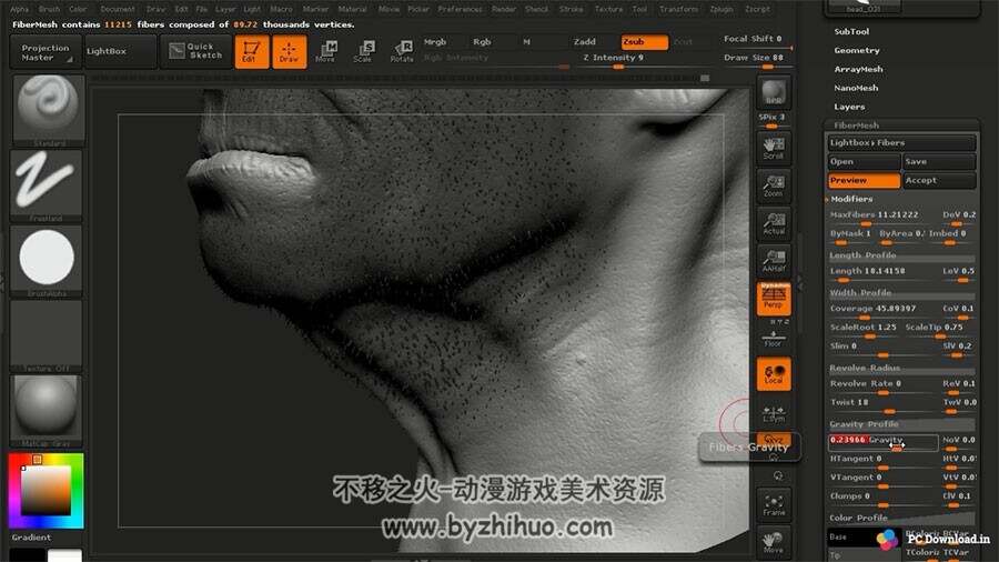 Zbrush头部雕刻视频教程 精细的人脸雕刻实例教学 附源文件