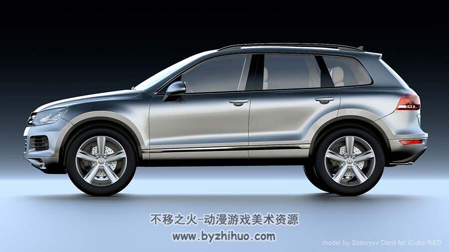 大众途锐混合动力Volkswagen Touareg Hybrid 3DMax C4D模型下载