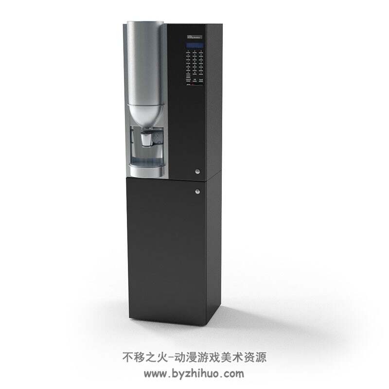 c4d高级自动饮品机器3D模型下载