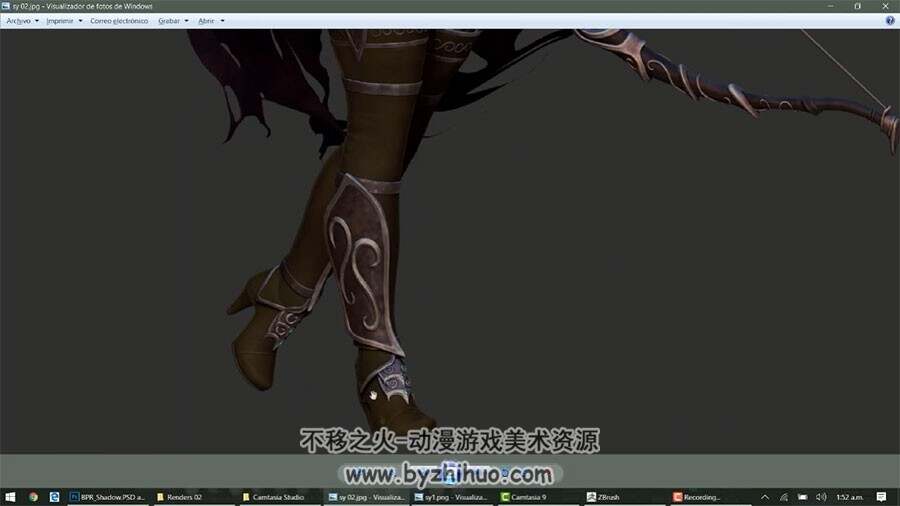 ZBrush角色雕刻视频教程 魔兽世界希尔瓦娜斯高精模型制作教学