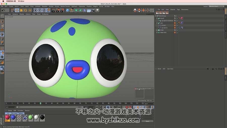 C4D R20卡通动画视频教程 角色设计与动画制作技术教学