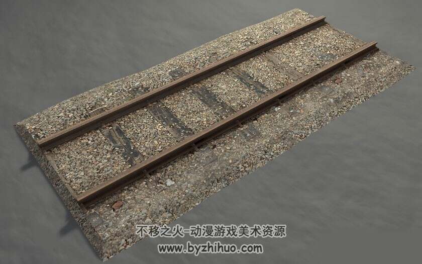 rails铁路设施轨道铁轨3D模型多种格式下载