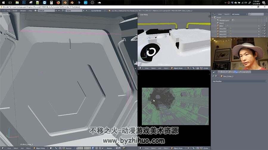 Blender场景制作视频教程 科幻隧道场景建模教学 附源文件