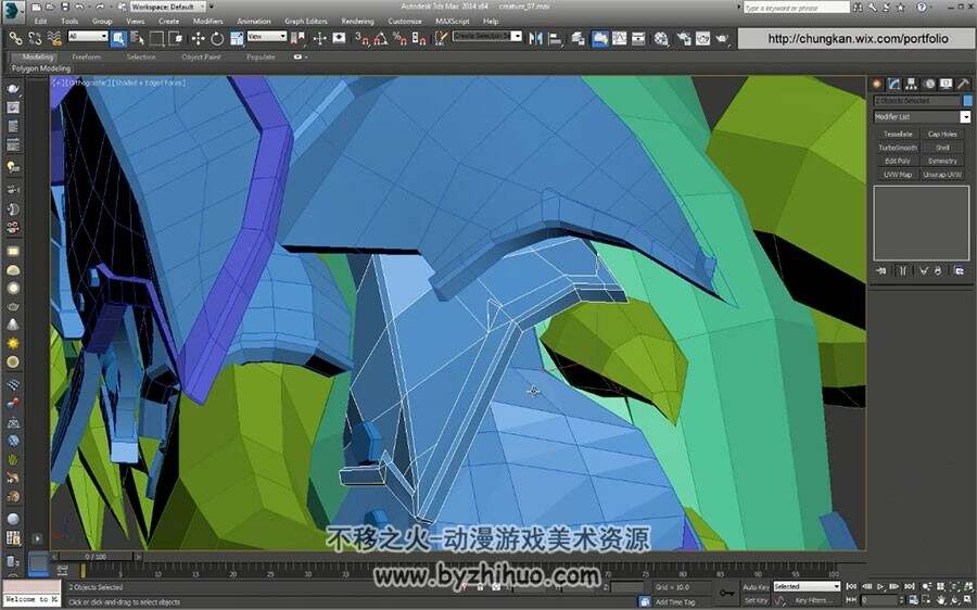 3dsmax龙头雕刻视频教程 魔幻风龙头超精细模型制作效果