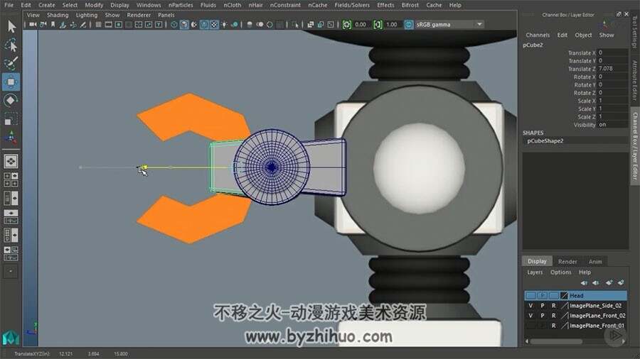 Maya3D打印技术视频教程 小机器人建模3D打印教学 附源文件