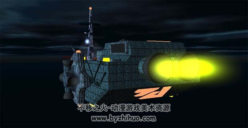 Spaceship 太空飞船3D模型c4d格式下载