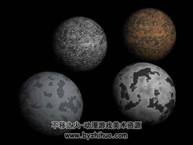 太空星球陨石地球3D模型c4d格式下载