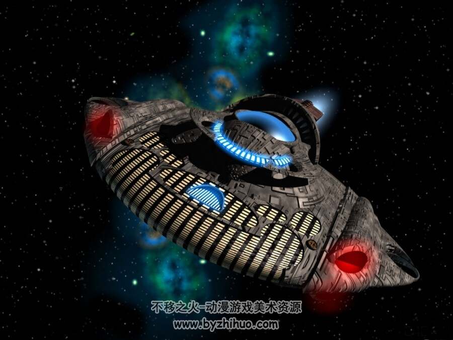 Spaceship太空飞船3D模型c4d格式下载