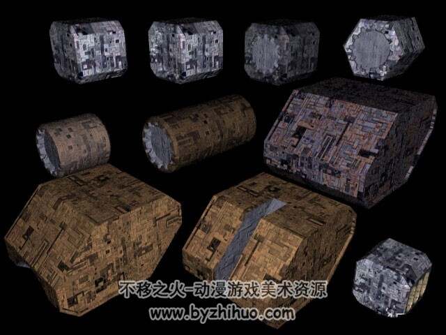 卫星飞船组件3D模型合集 c4d格式下载
