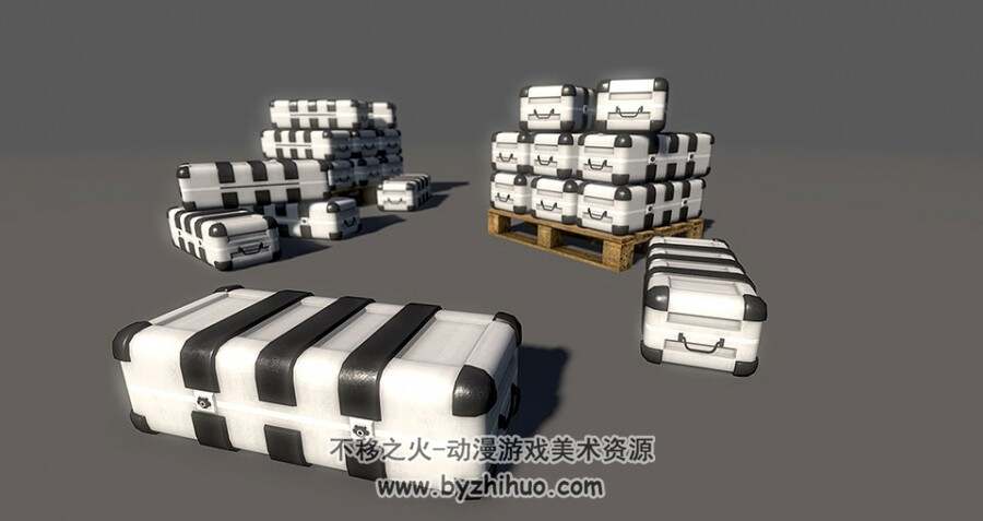 Weapon Box Pack 武器箱3D模型obj fbx格式分享下载
