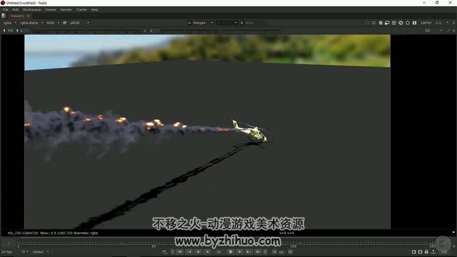 Maya FumeFX特效制作视频教程 直升机爆炸特效实例教学 附源文件