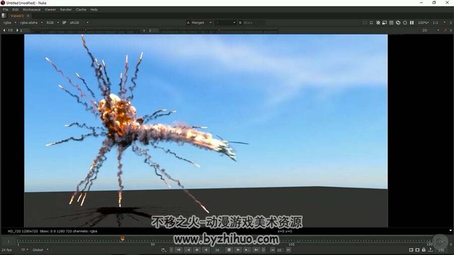 Maya FumeFX特效制作视频教程 直升机爆炸特效实例教学 附源文件