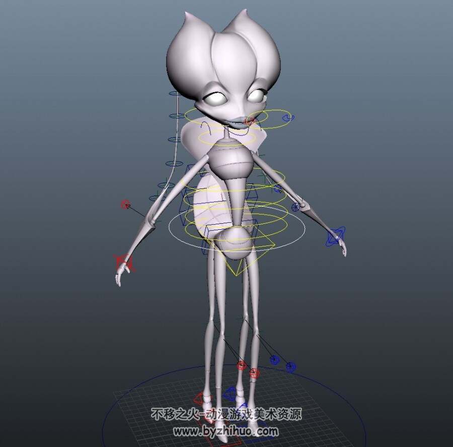 螳螂怪物3D模型Maya fbx格式无贴图下载