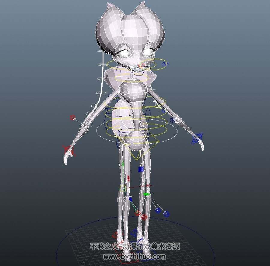 螳螂怪物3D模型Maya fbx格式无贴图下载