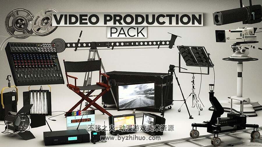 Video Production Pack 影视制作工具C4D3D模型包分享