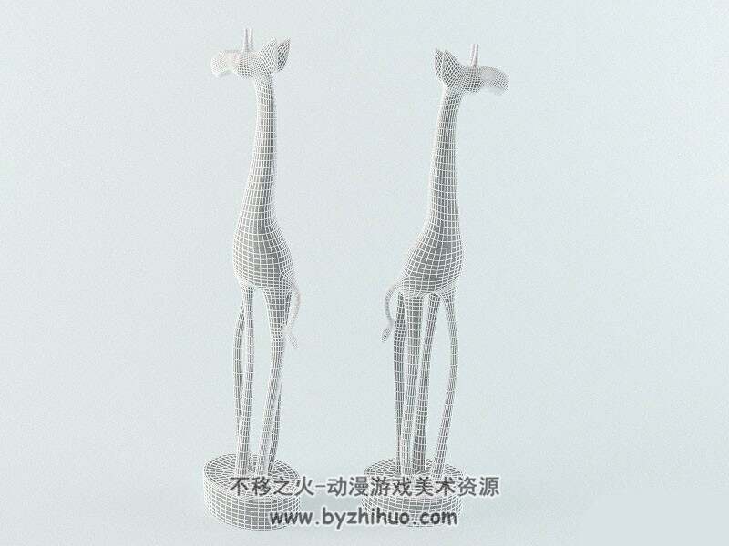 装饰梅花鹿艺术摆件3DMax模型分享下载