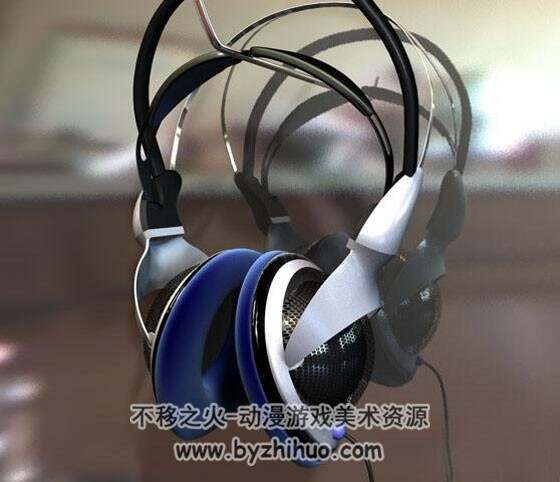 headphones 耳麦耳机3D模型C4D格式分享