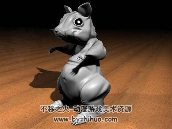 C4D Hamster 可爱啊仓鼠3D模型分享