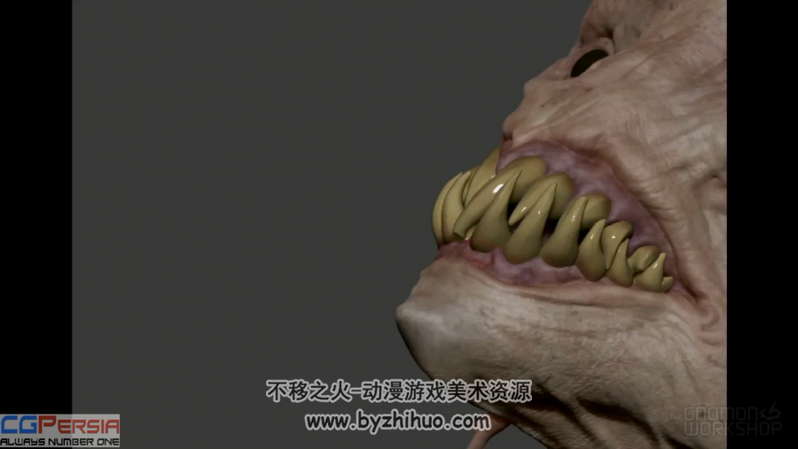 ZBrush Keyshot三眼怪物制作视频教程 外星怪物高精模雕刻教学