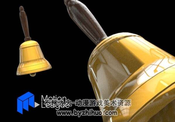 Hand Bell Model 手铃铃铛3D模型C4D obj格式下载