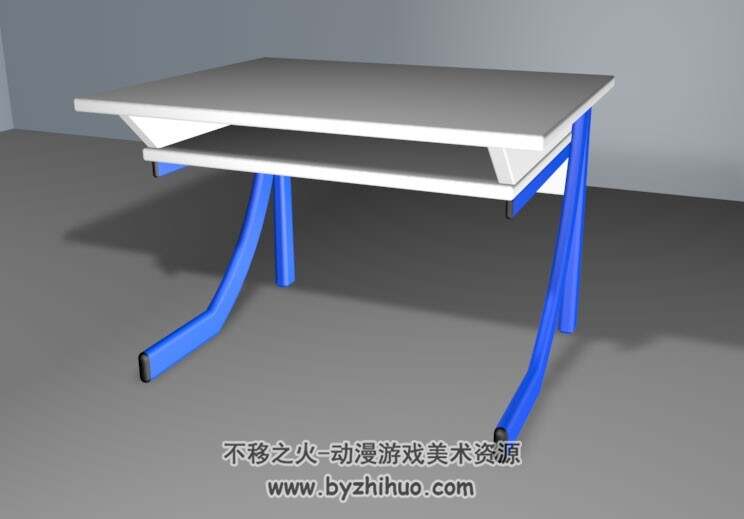 School Desk 教室课桌3Dc4d模型下载
