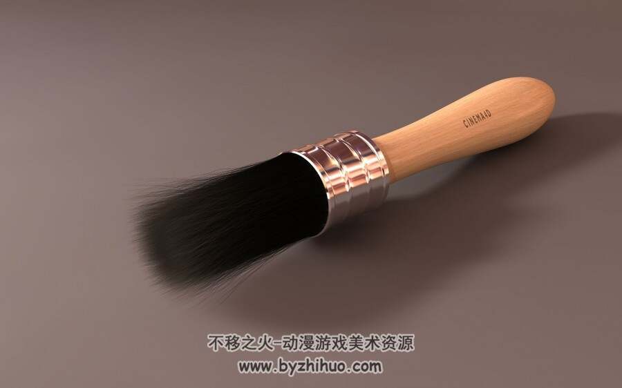 brush tutorial resource 美容毛刷3D模型下载