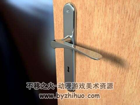 Door Handle c4d门把手3D模型下载