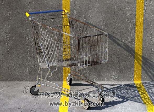 Shopping cart C4D商场超市购物车3D模型下载